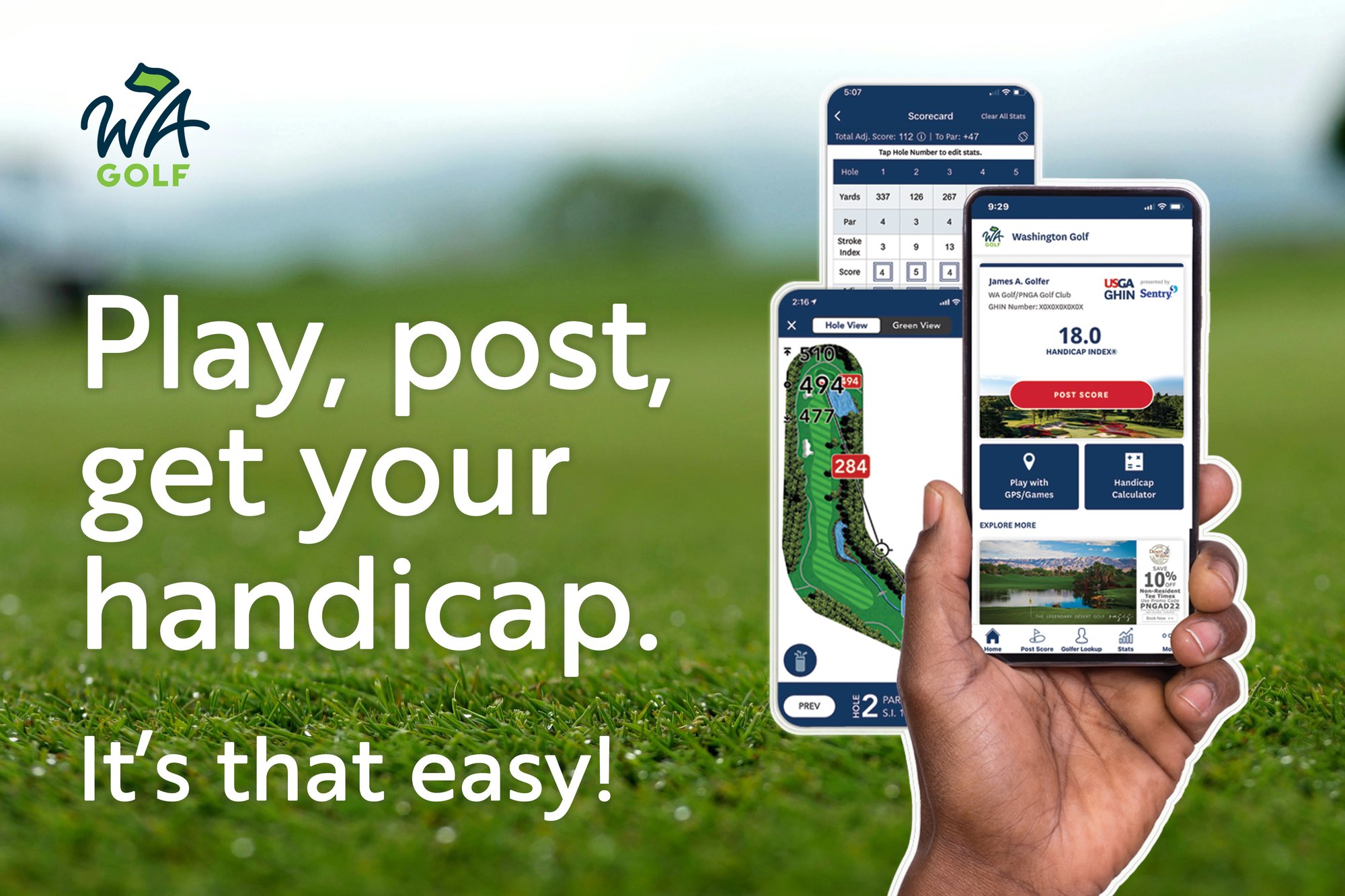 Play Post Get Your Handicap banner